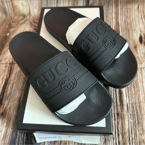 Gucci Black Slide Sandals